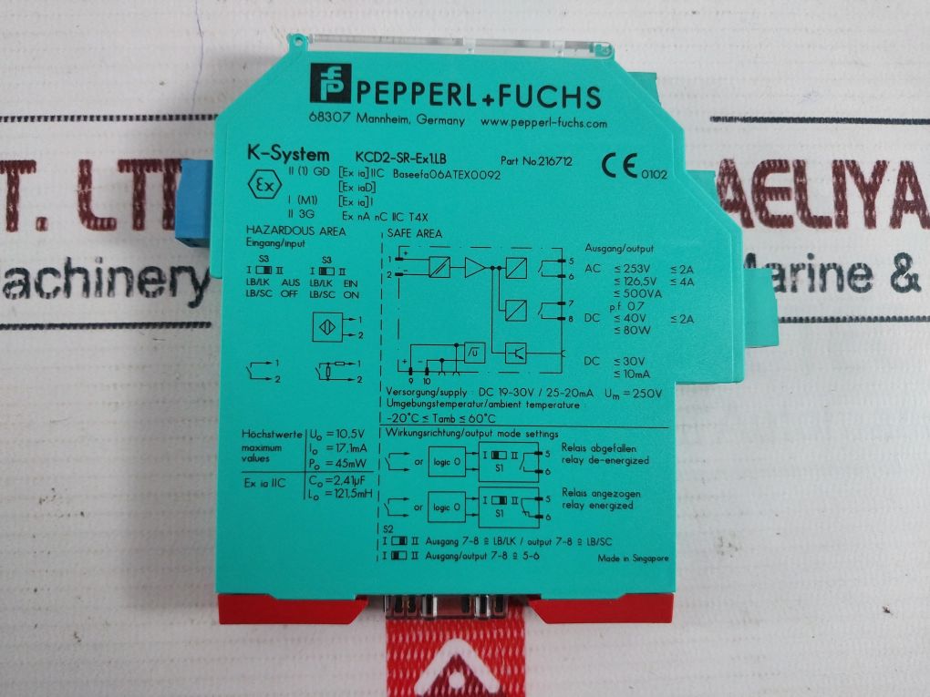 Pepperl+Fuchs Kcd2-sr-ex1.Lb Switch Amplifier 216712