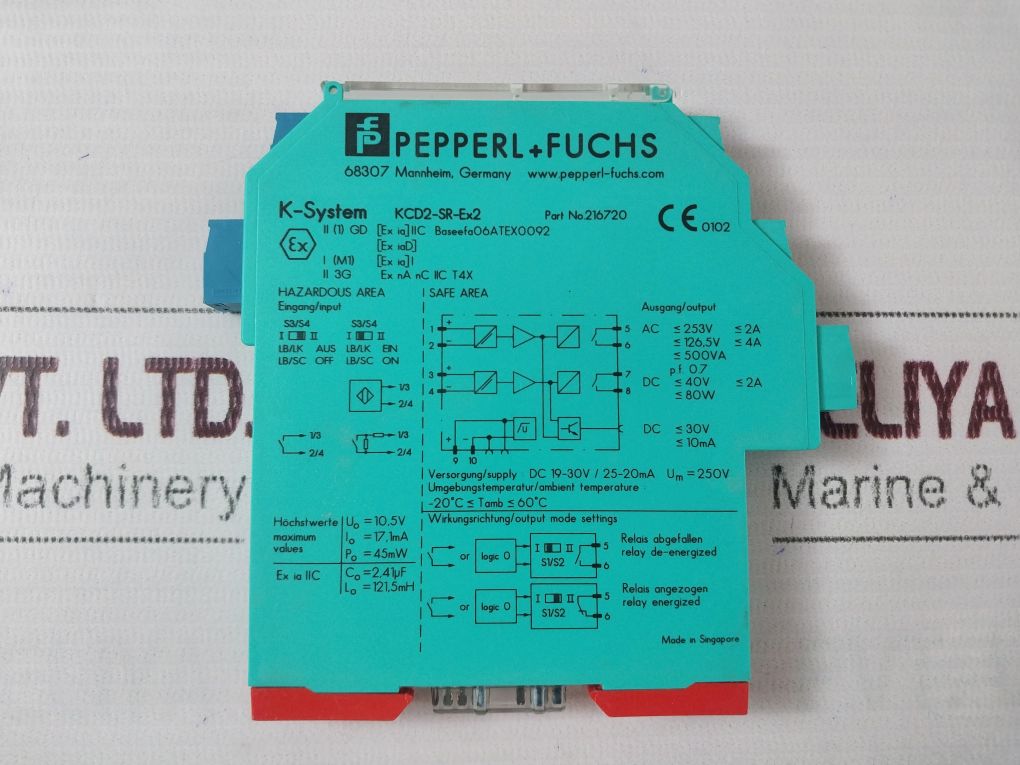 Pepperl+Fuchs Kcd2-sr-ex2 Safety Barrier 216720