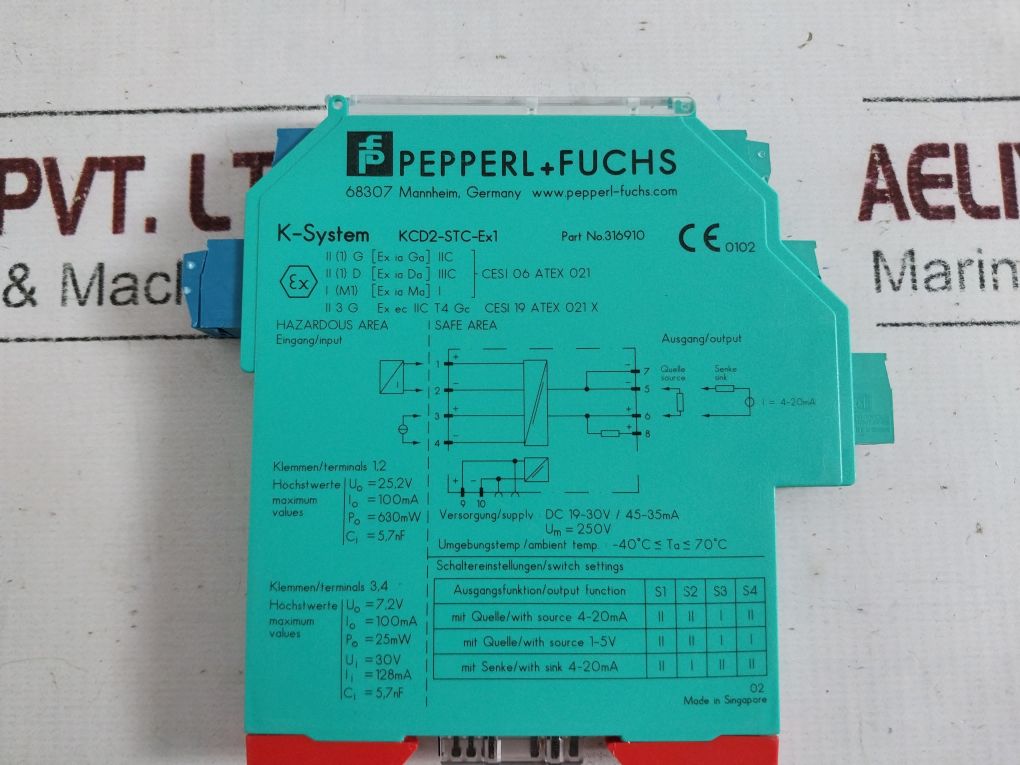 Pepperl+Fuchs Kcd2-stc-ex1 Safety Barrier 316910