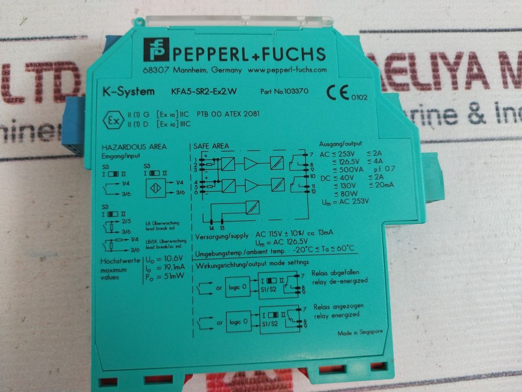 Pepperl+Fuchs Kfa5-sr2-ex2.W Switch Amplifier