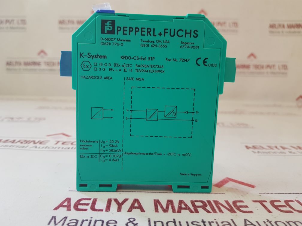 Pepperl+Fuchs Kfd0-cs-ex1.51P K-system Current Driver Isolated Barrier 72147