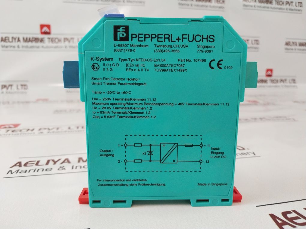 Pepperl+Fuchs Kfd0-cs-ex1.54 Smart Fire Detector Isolator 107496