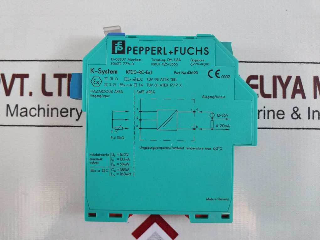 Pepperl+Fuchs Kfd0-rc-ex1 Switch Amplifier 43693