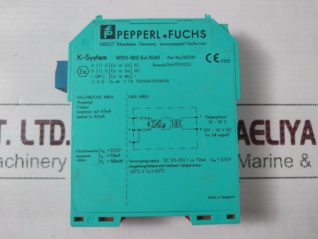 Pepperl+Fuchs Kfd0-sd2-ex1.1045 Solenoid Driver 242031