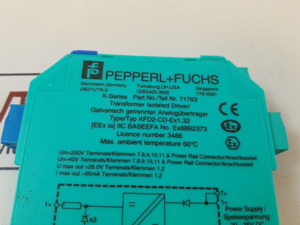 Pepperl+Fuchs Kfd2-cd-ex1.32 Transformer Isolated Driver 71763