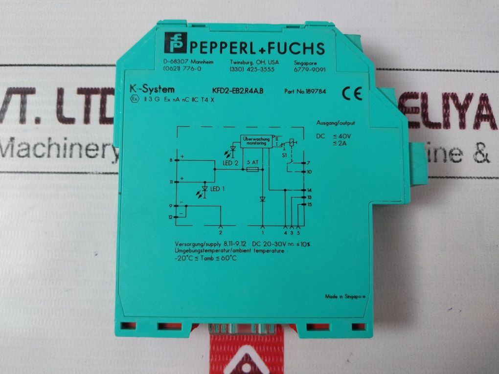 Pepperl+Fuchs K-system Kfd2-eb2.R4A.B Redundant Power Feed Module