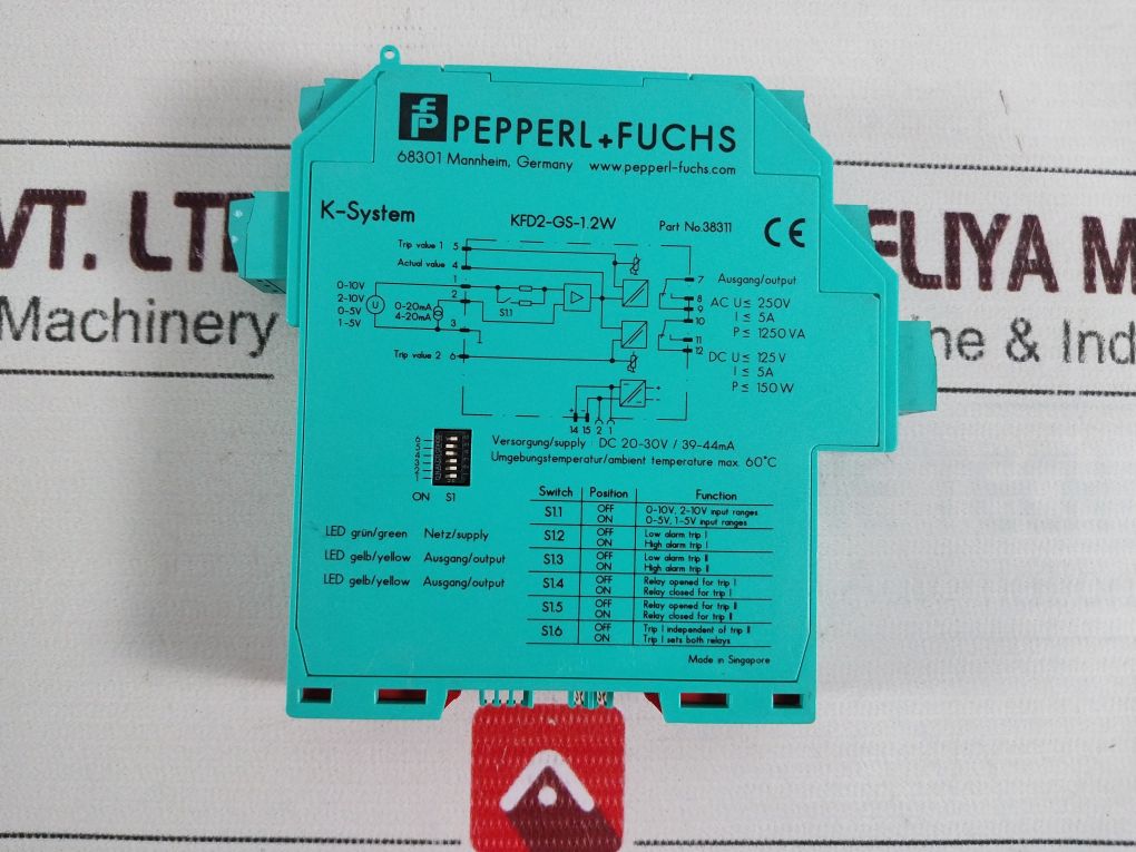 Pepperl+Fuchs Kfd2-gs-1.2W 1-channel Signal Conditioner