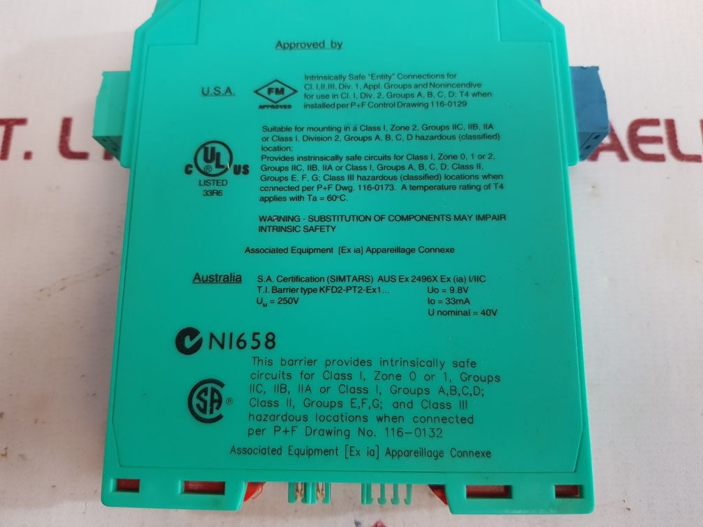 Pepperl+Fuchs K-system Kfd2-pt2-ex1-5 Potentiometer Amplifier  72023 60°C