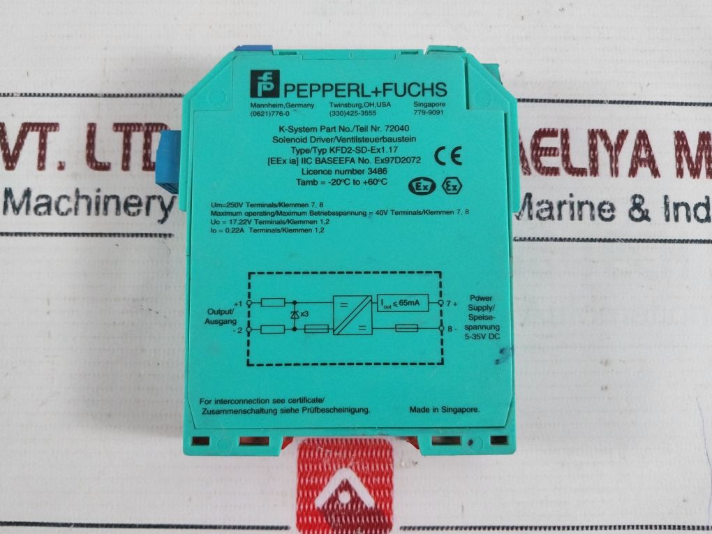Pepperl+Fuchs Kfd2-sd-ex1.17 Solenoid Driver Plc 72040