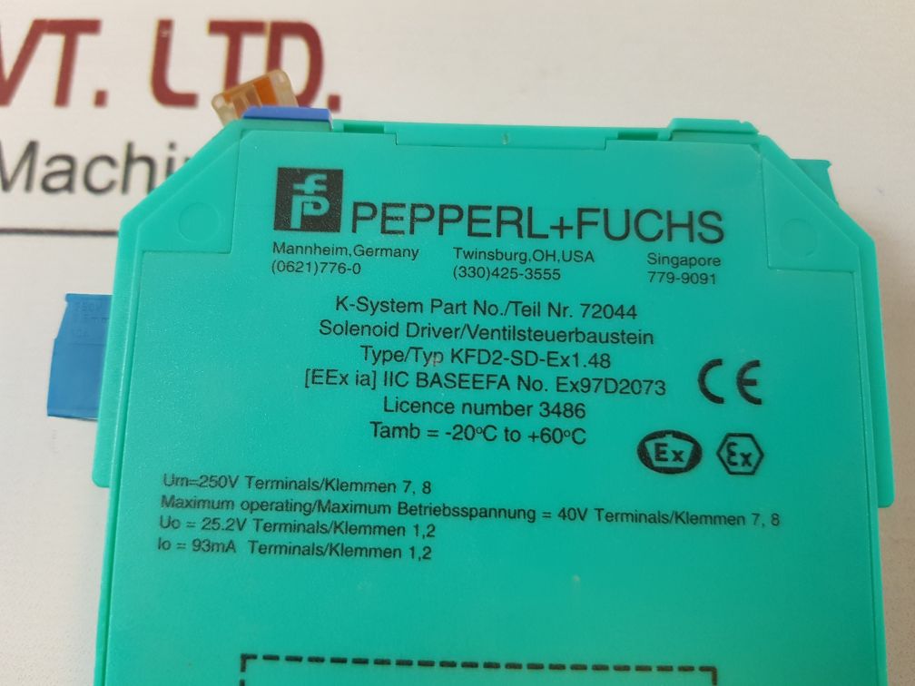 Pepperl+Fuchs Kfd2-sd-ex1.48 Solenoid Driver 72044