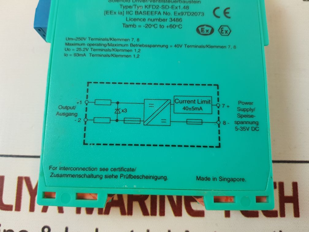 Pepperl+Fuchs Kfd2-sd-ex1.48 Solenoid Driver 72044