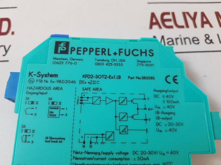 Pepperl+Fuchs Kfd2-sot2-ex1.Lb Isolated Barrier 38358S