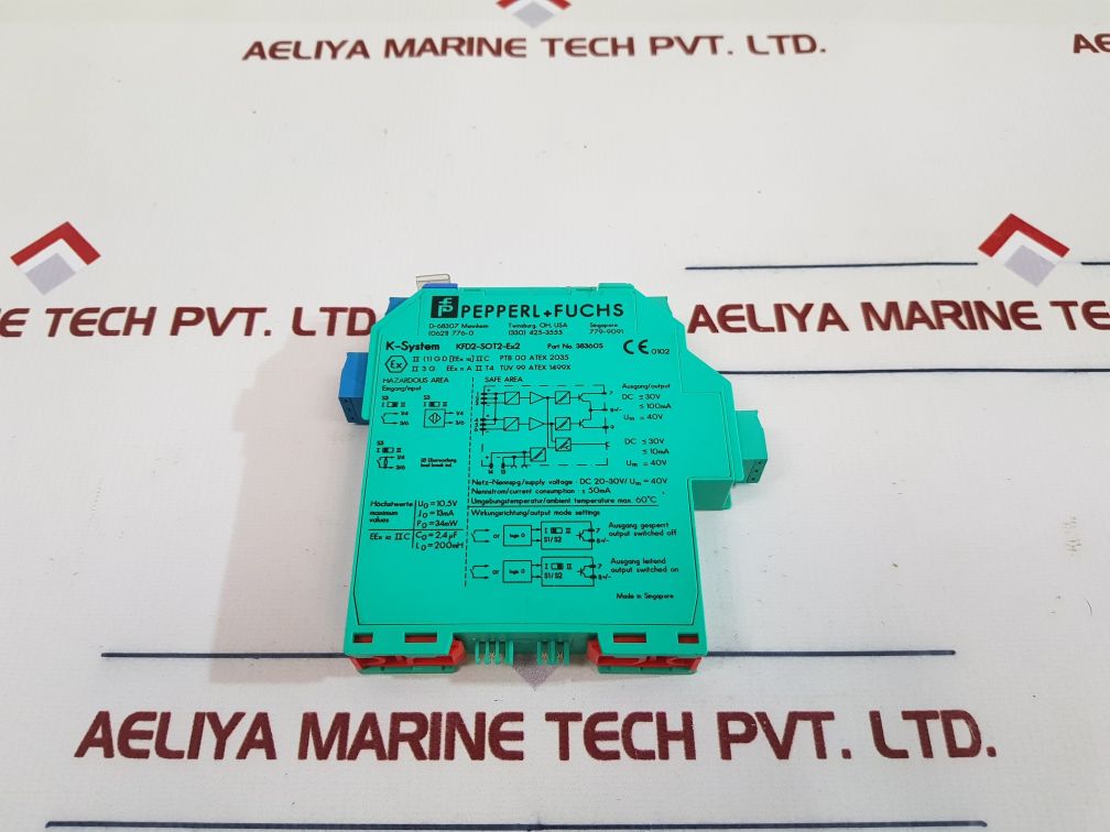 Pepperl+Fuchs K-system Kfd2-sot2-ex2 Switch Amplifier 3836Os