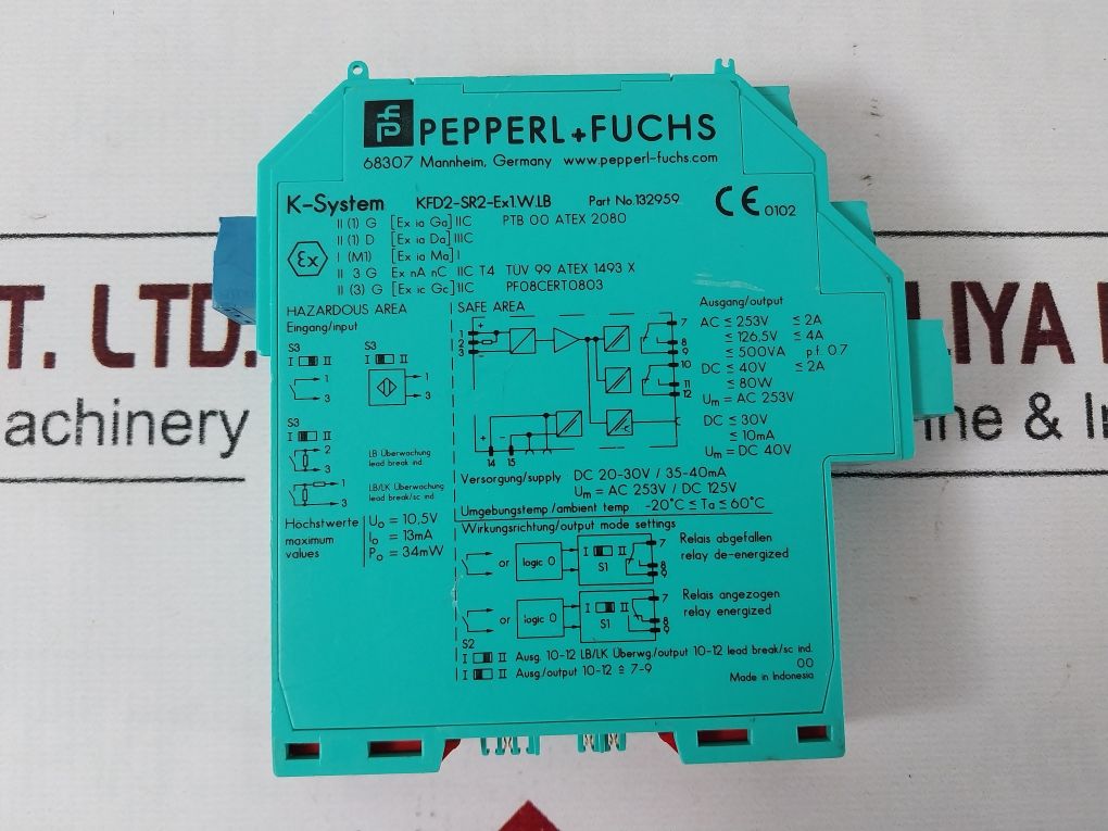 Pepperl+Fuchs Kfd2-sr2-ex1.W.Lb Switching Amplifier 132959 