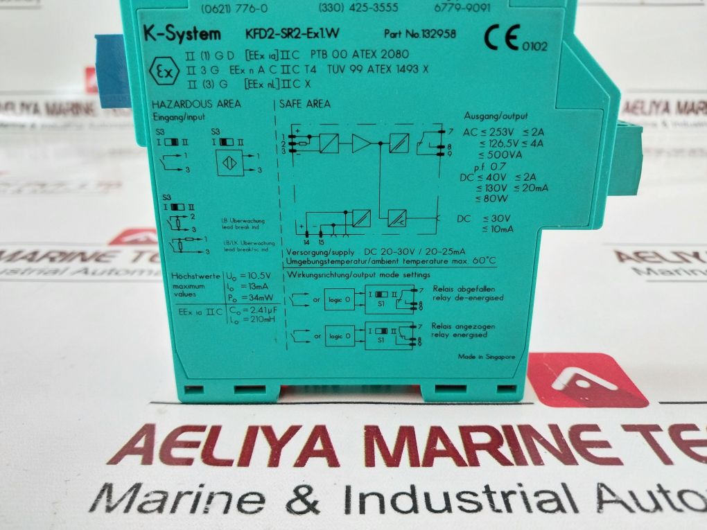 Pepperl+Fuchs Kfd2-sr2-ex1.W K-system Switch Amplifier 132958