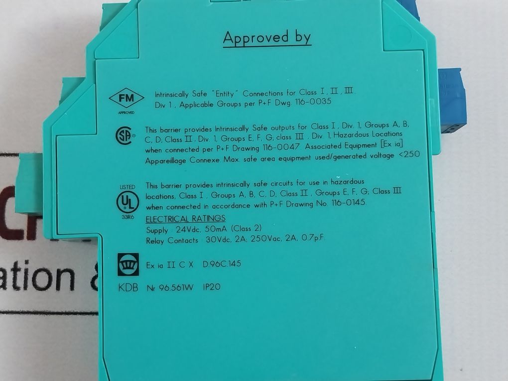 Pepperl+Fuchs Kfd2-sr2-ex2.W Switch Amplifier 103368S