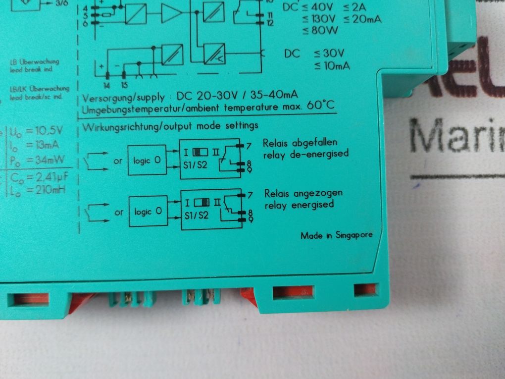 Pepperl & Fuchs Kfd2-sr2-ex2.W K-system Switch Amplifier Output Module 132960