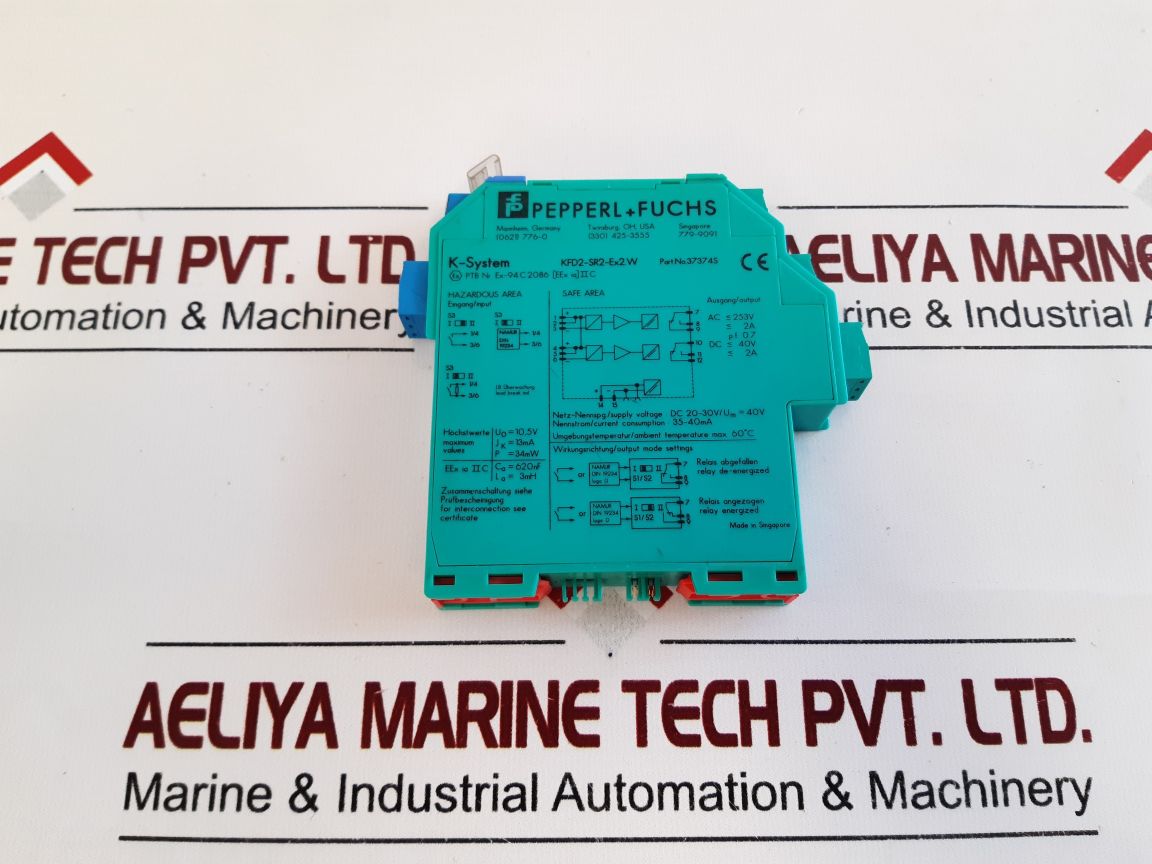 Pepperl+Fuchs Kfd2-sr2-ex2.W K-system Switch Amplifier 37374S
