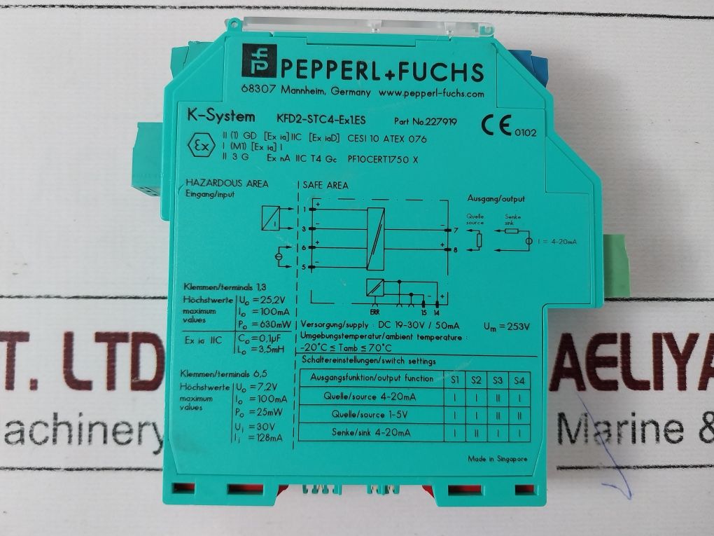 Pepperl+Fuchs Kfd2-stc4-ex1.Es 1-channel Isolated Barrier 227919