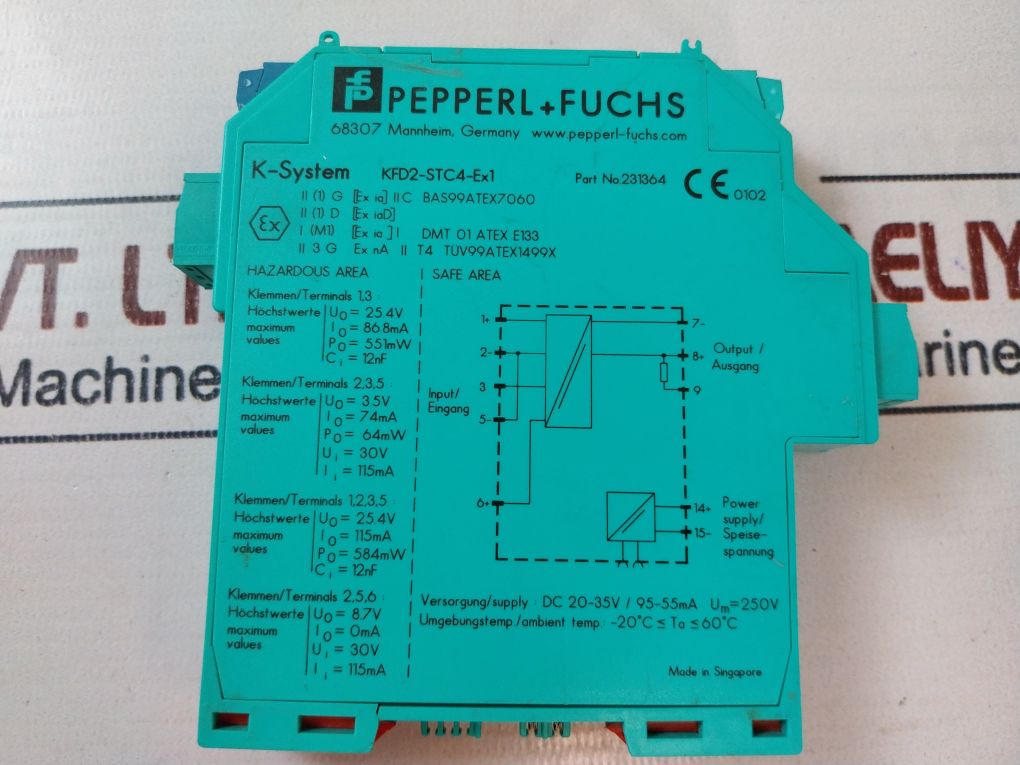 Pepperl+Fuchs Kfd2-stc4-ex1 K-system Transmitter Power Supply 231364