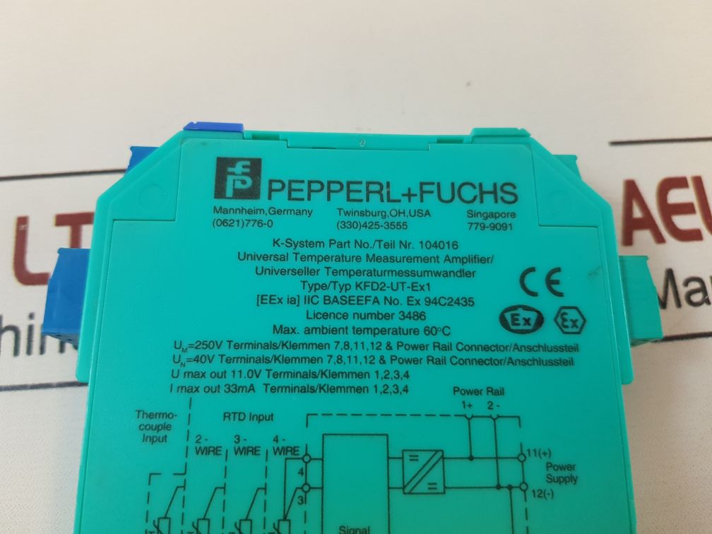 Pepperl+Fuchs Kfd2-ut-ex1 Universal Temperature Measurement Amplifier 104016