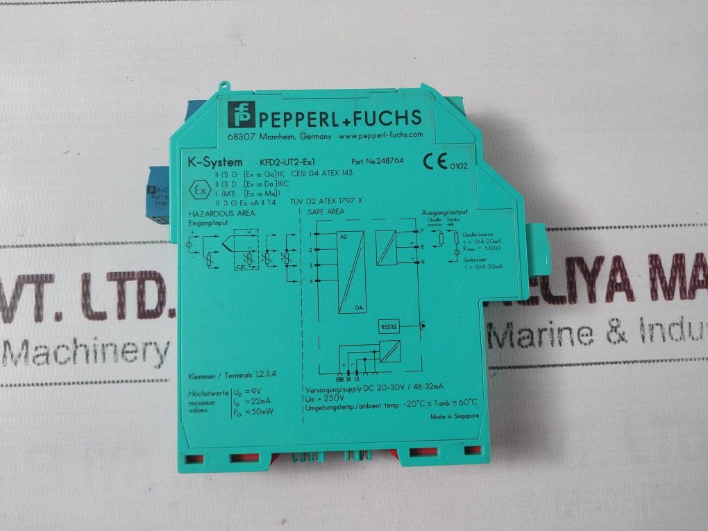 Pepperl+Fuchs Kfd2-ut2-ex1 K-system Transmission Safety Barrier 248764