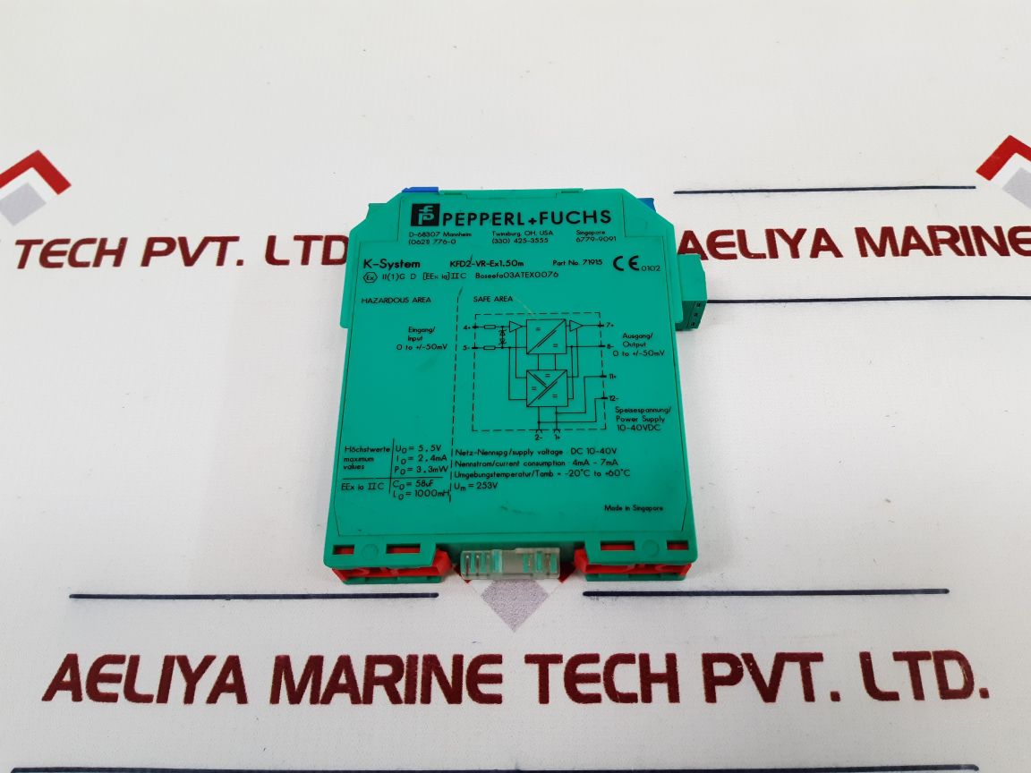 Pepperl+Fuchs K-system Kfd2-vr-ex1.50M Isolator Analog Module