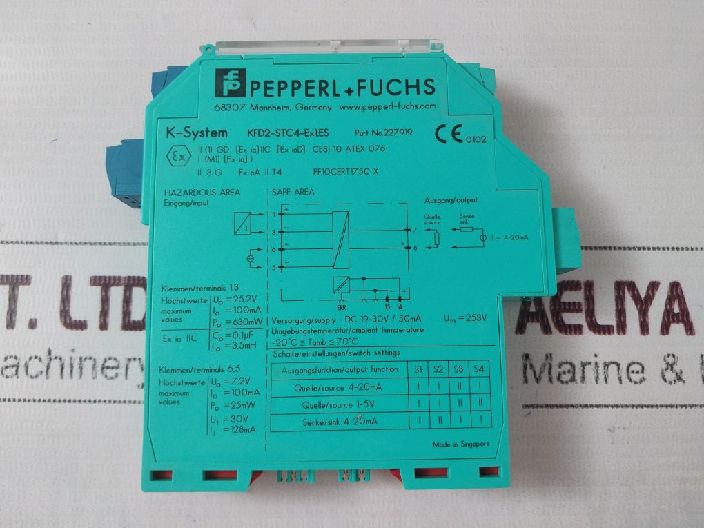 Pepperl+Fuchs Kfd2.Stc4-ex1.Es Transmitter Power Supply 227919