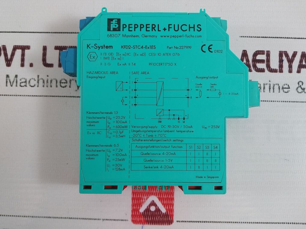 Pepperl+Fuchs Kfd2.Stc4-ex1.Es 227919 Channel Isolated Barrier