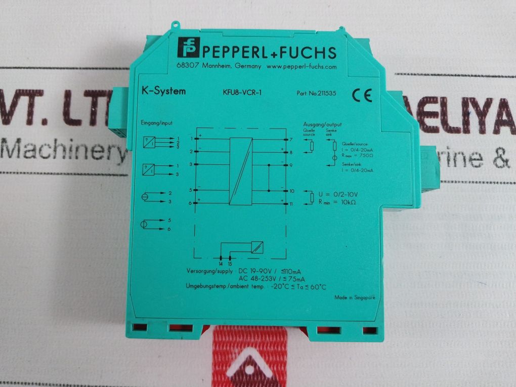 Pepperl+Fuchs Kfu8-vcr-1 Transmitter Power Supply