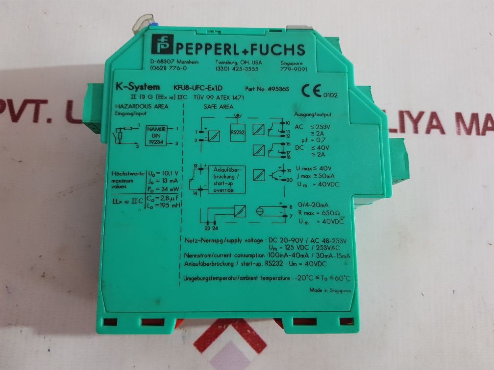 Pepperl+Fuchs K-system Kfub-ufc-ex1.D Frequency Converter