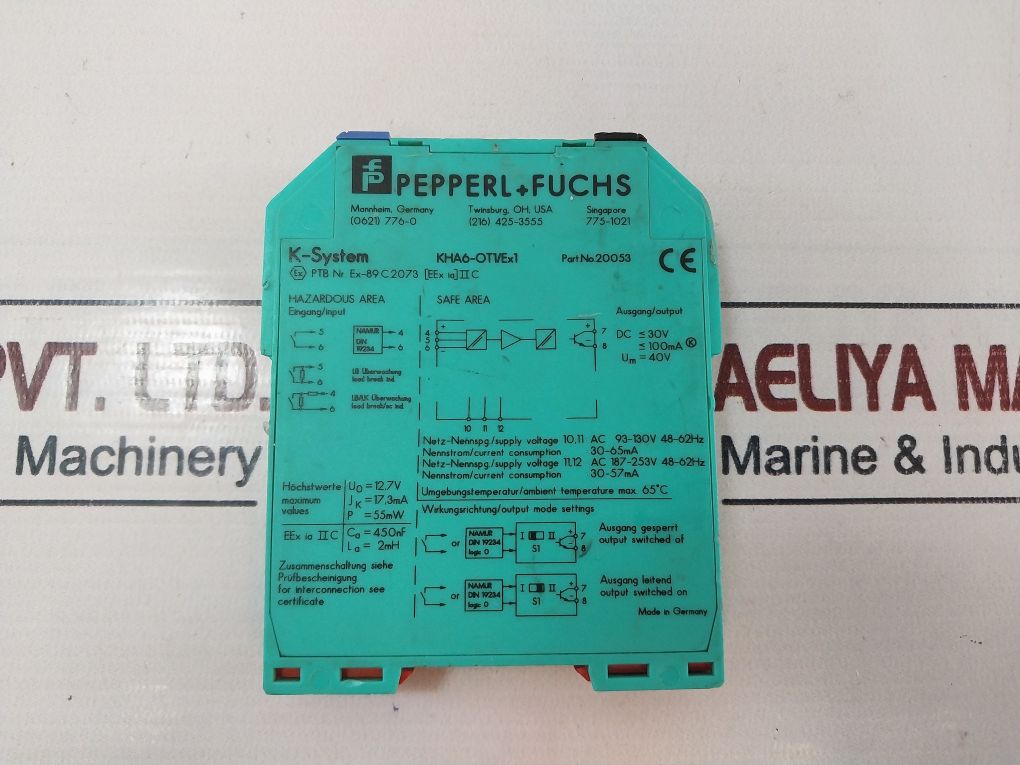 Pepperl+Fuchs Kha6-ot1/Ex1 Switch Amplifier 20053