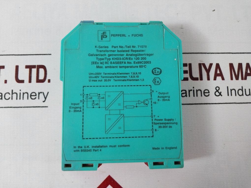Pepperl+ Fuchs Khd3-icr/Ex 120 200 Transformer Isolated Repeater 71078