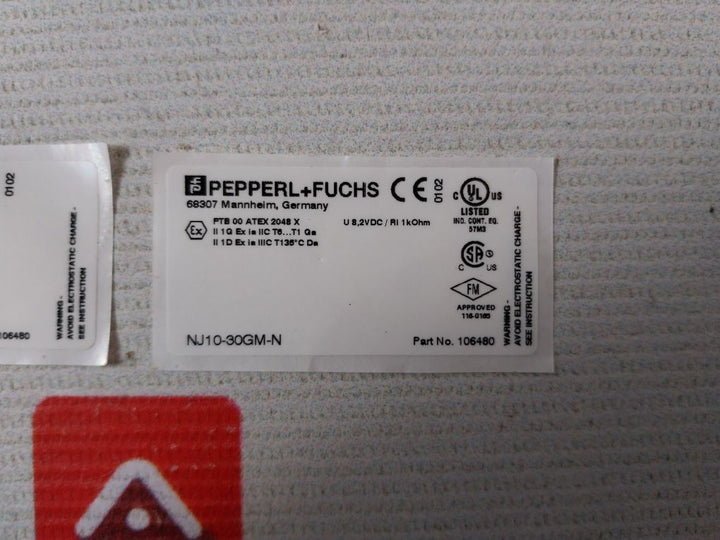 Pepperl+Fuchs Nj10-30Gm-n Inductive Proximity Switch 106480