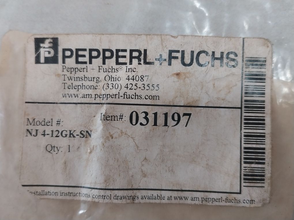 Pepperl+Fuchs Nj4-12Gk-sn Proximity Sensor 31197S