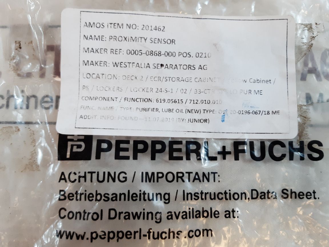 Pepperl+fuchs nj5-11-n-g proximity sensor 306130