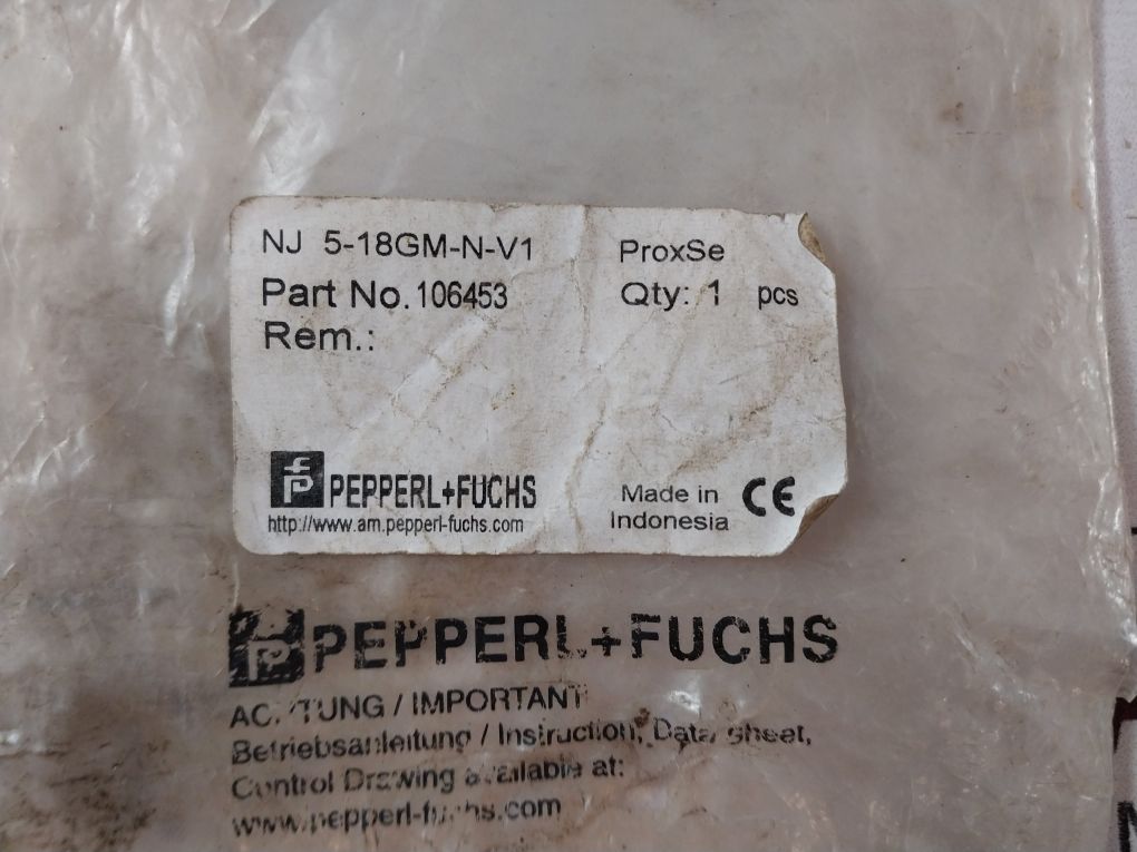 Pepperl+Fuchs Nj5-18Gm-n-v1 Proximity Switch Sensor
