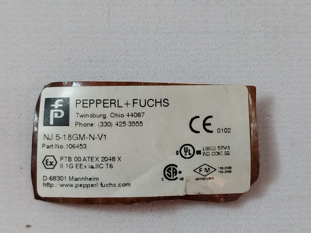 Pepperl+Fuchs Nj5-18Gm-n-v1 Proximity Switch Sensor