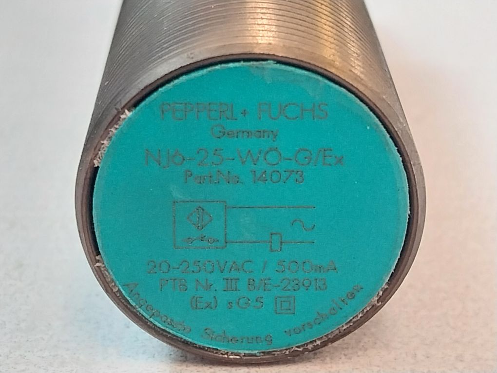 Pepperl+Fuchs Nj6-25-wo-g/Ex Inductive Proximity Sensors 500Ma