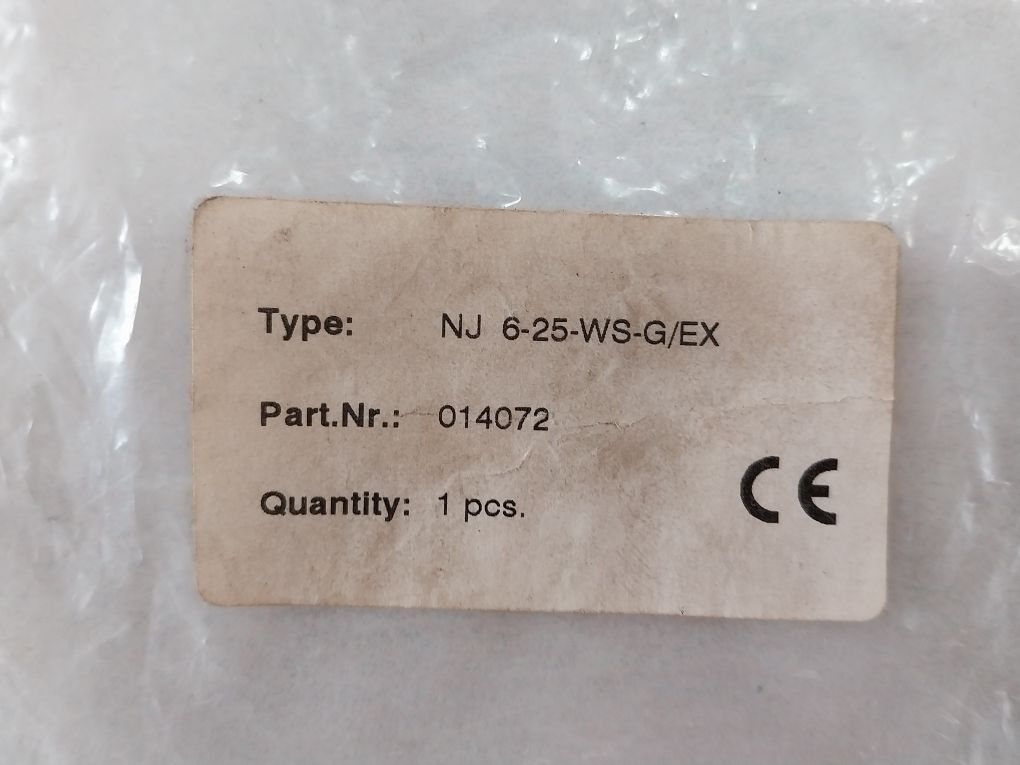 Pepperl+Fuchs Nj6-25-ws-g/Ex Proximity Sensor 014072 20-250 Vac