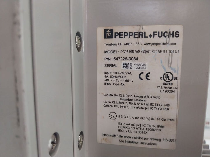 Pepperl+Fuchs Pc9719R-w3-q3Ac-xt1Af1Ll-sh-u1 Touch Panel (Not Working)