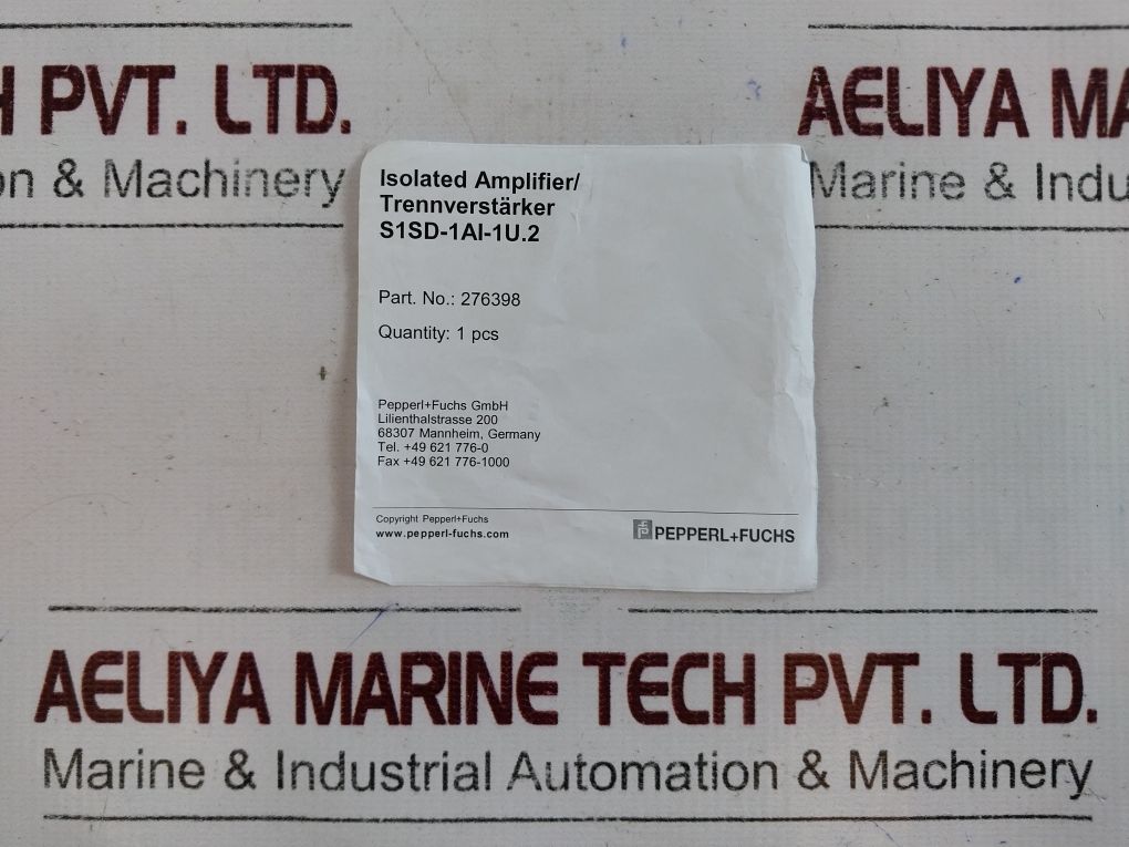 Pepperl+Fuchs S1Sd-1Ai-1U.2 Isolated Amplifier 276398