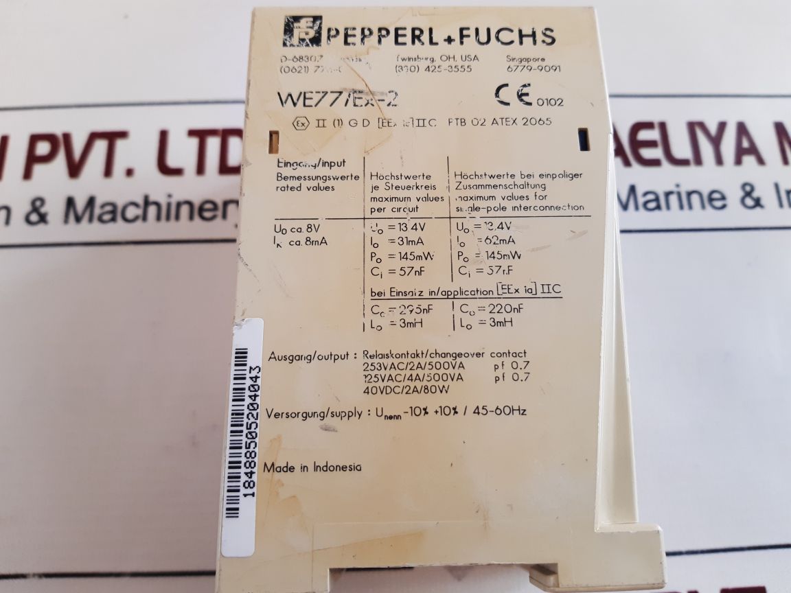 Pepperl+Fuchs We77/Ex-2 Switch Amplifier
