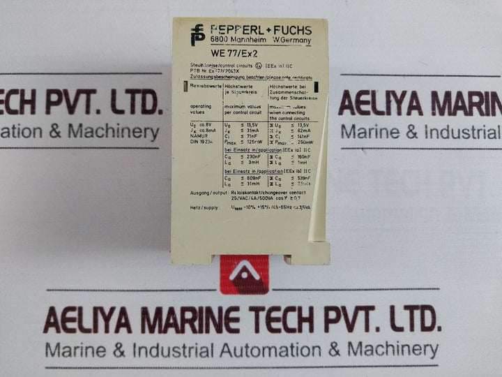 Pepperl + Fuchs We 77/Ex2 Switch Amplifier 01669 S 250 Vac