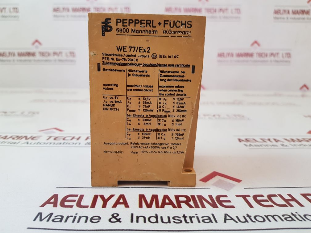 Pepperl+Fuchs We77/Ex2 Switch Amplifier