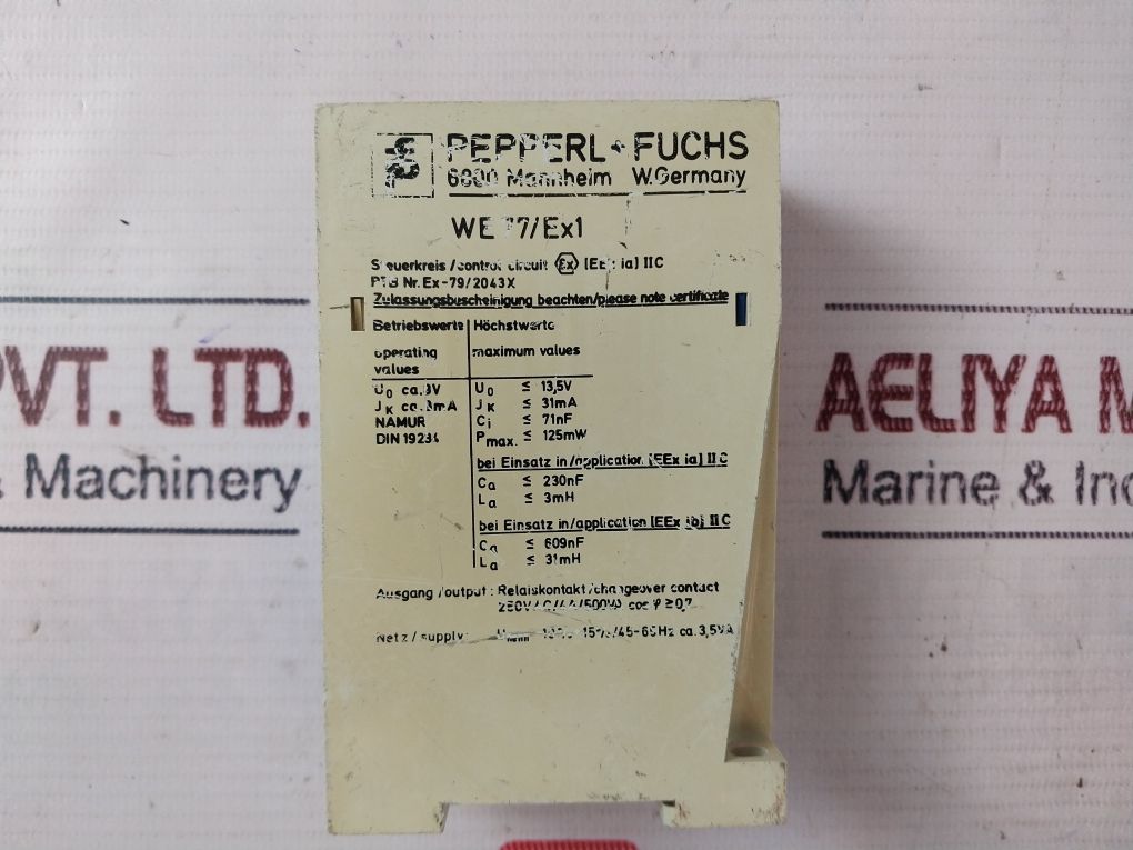Pepperl+Fuchs We 77/Ex1 Isolated Switch Amplifier 01544S