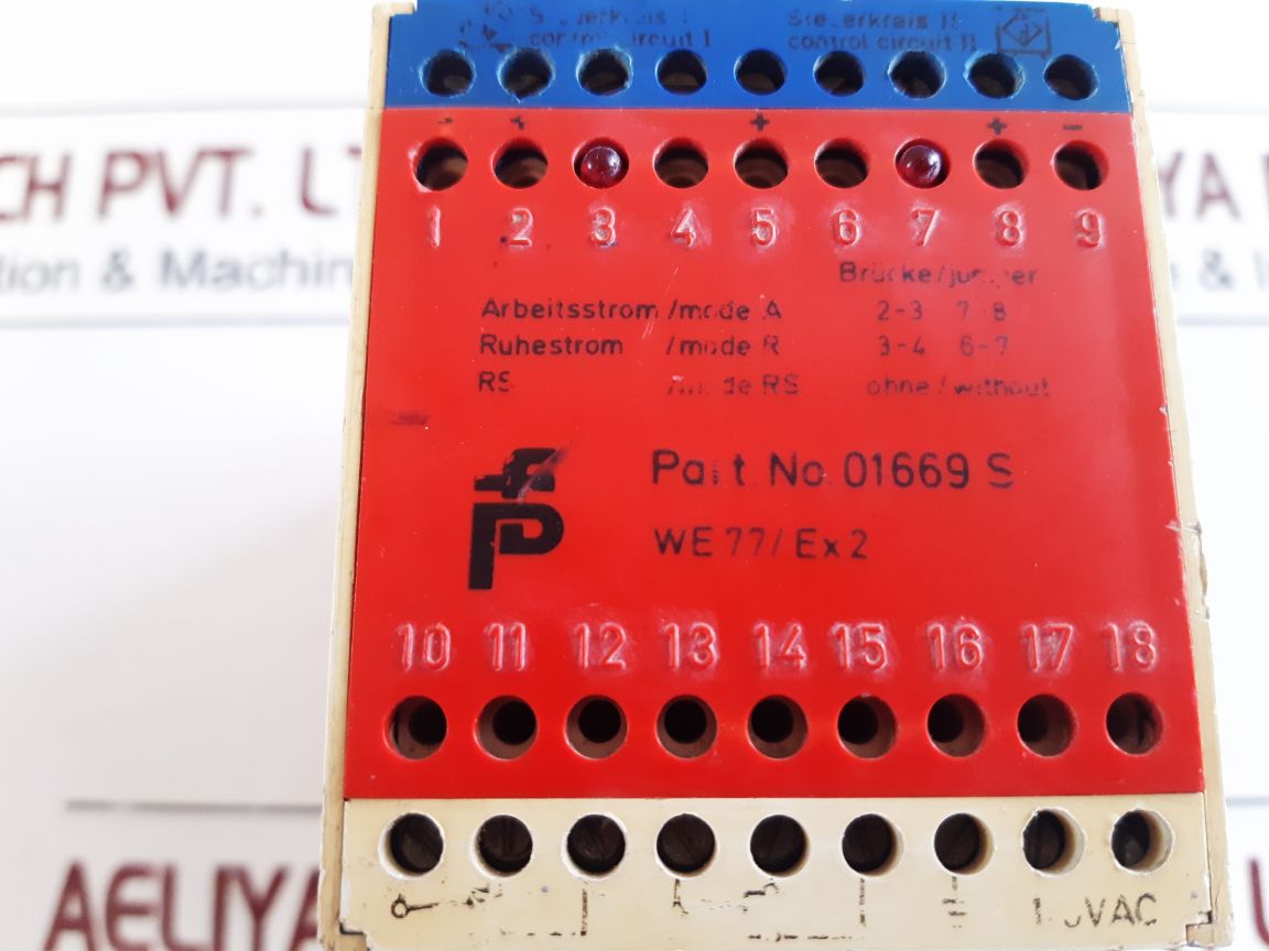 Pepperl+Fuchs We77/Ex2 Switch Amplifier 01669S