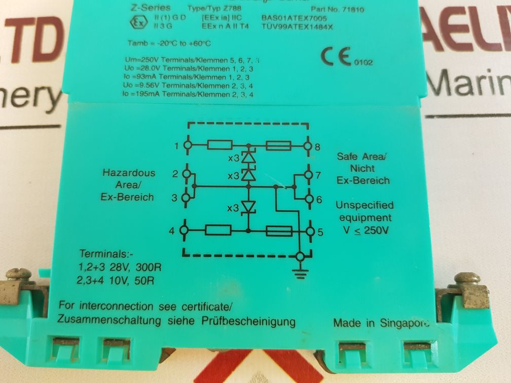 Pepperl+Fuchs Z-series Z788 Safe Snap Barrier 71810