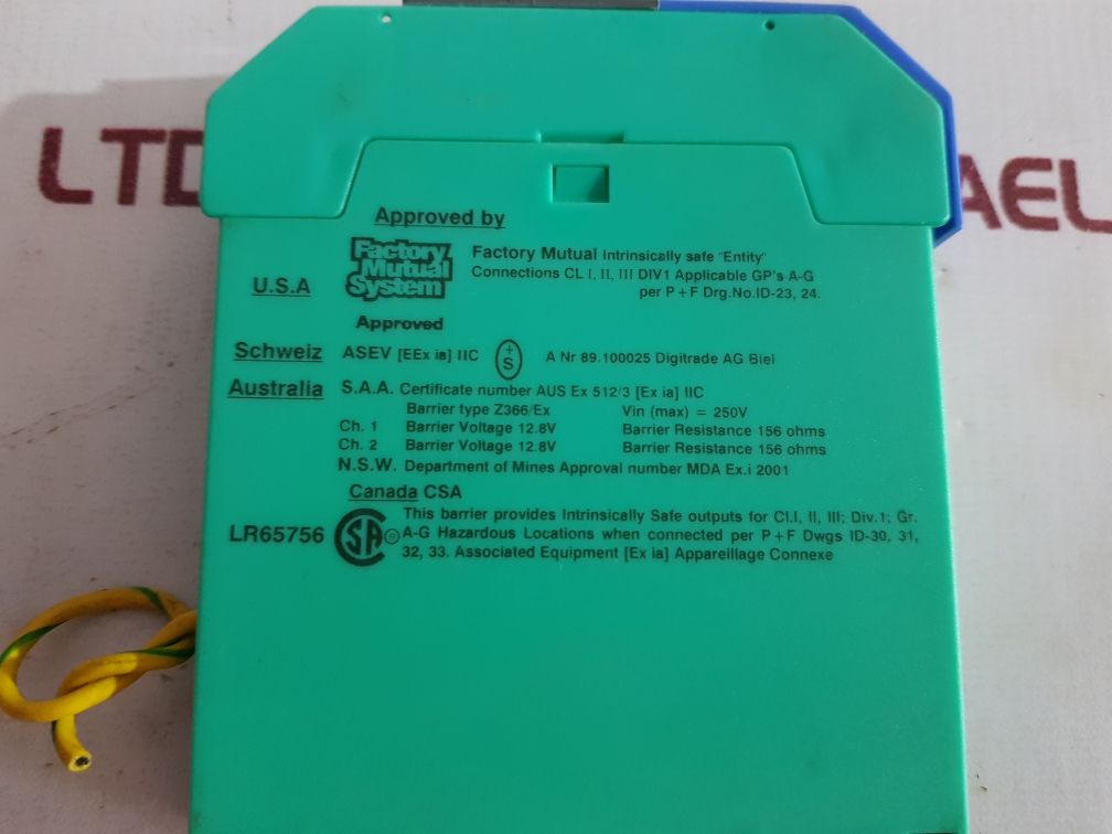 Pepperl+Fuchs Z366/Ex Barrier