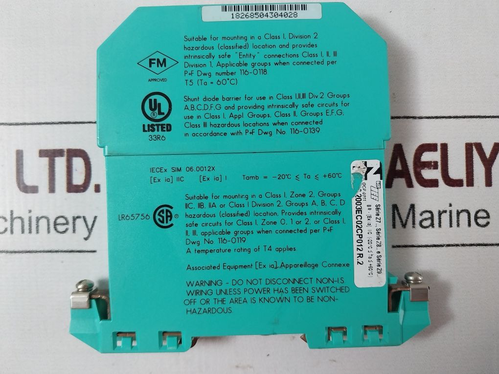 Pepperl+Fuchs Z960 Safe Snap Barrier 71858